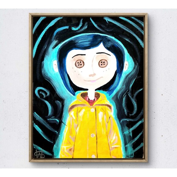 WS original the other coraline painting 14X11 canvas abstract modern wall art